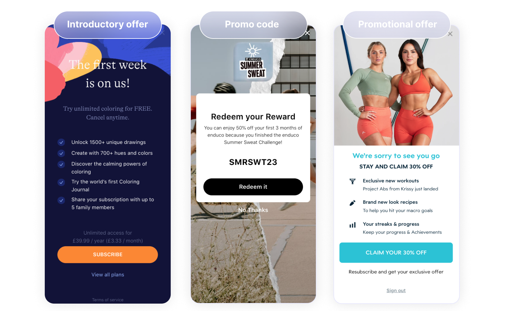 Purchasely blog - types of In-App Promos