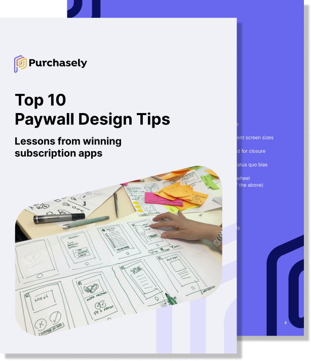 Purchasely Ebook - Top 10 Paywall design tips Purchasely Ebook - Top 10 Paywall design tips