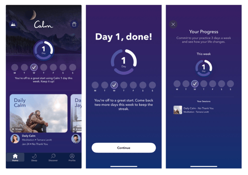 aarrr funnel calm daily meditation