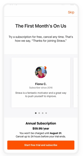 aarrr framework Strava paywall