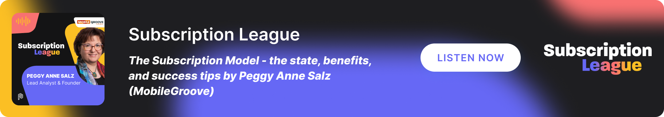 Subscription League Podcast - Peggy Anne Salz